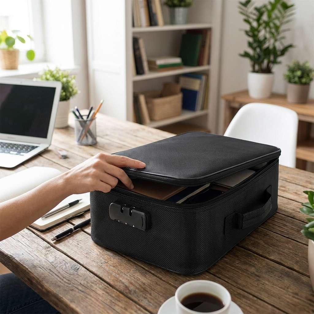 Fireproof Document Organizer with Lock