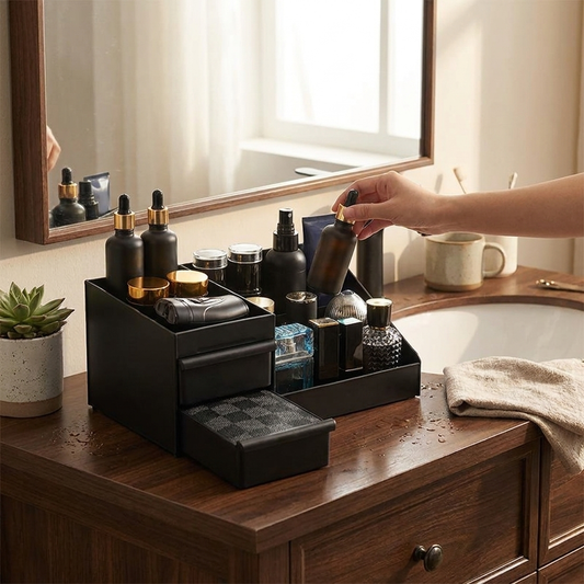 Bathroom Countertop Organizer with Drawers