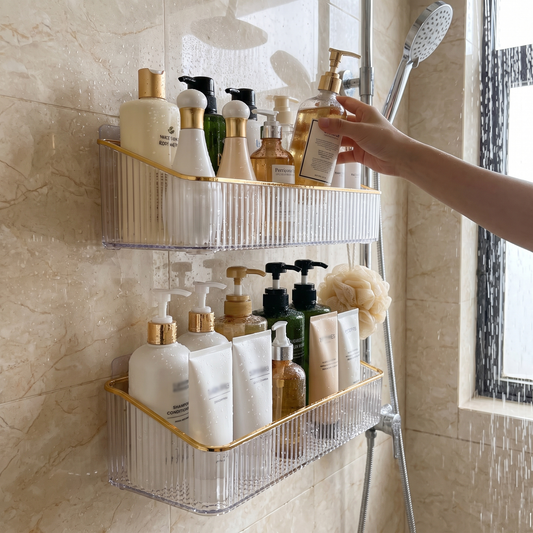 Wall-Mounted Storage Basket - Washbasin Organizer Rack for Toilet & Washroom, Everstock — Everstock