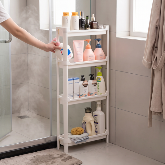 Behind-the-Door Storage Cabinet - Multi-Layer Narrow Rolling Trolley Rack for Bathroom & Kitchen, Everstock — Everstock