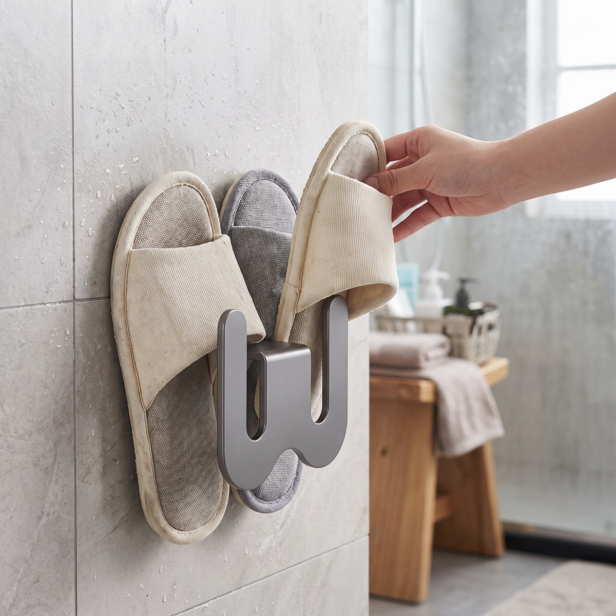 Hanging Slipper Rack - Multifunctional Shoe Storage Organizer Hook for Bathroom, Everstock — Everstock