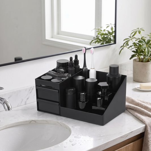 Countertop Organizer with Drawers - Cosmetic Storage Box for Skincare & Toiletries, Everstock — Everstock
