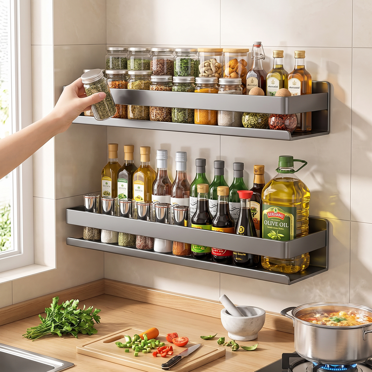 No-Drill Bathroom Shelf — Everstock